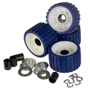 Alternative view of C.E. Smith Ribbed Roller Replacement Kit - 4-Pack - Blue
