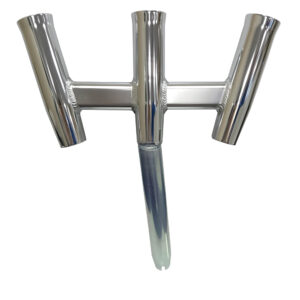 Alternative view of Tigress GS Trident Rod Holder - Bent Butt - Polished Aluminum