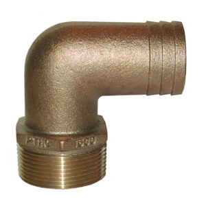 Alternative view of GROCO 2" NPT x 2" ID Bronze 90 Degree Pipe to Hose Fitting Standard Flow Elbow