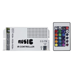 Alternative view of HEISE Sound Activated RGB Controller w/IR Remote