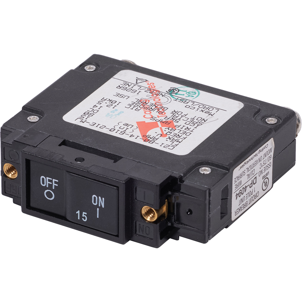 Blue Sea 7442 UL-489 Circuit Breaker - 15A Flat Rocker - Image 2