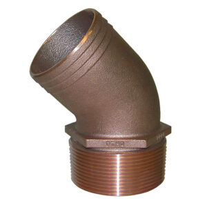 Alternative view of GROCO 2-1/2" NPT Bronze 45 Degree Pipe to 2-1/2" Hose