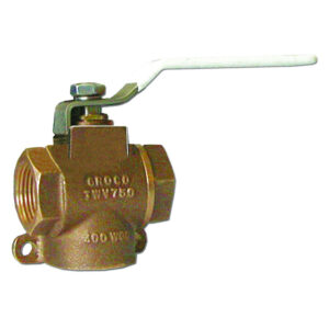 Alternative view of GROCO 3/4" NPT Bronze 3-Way Valve