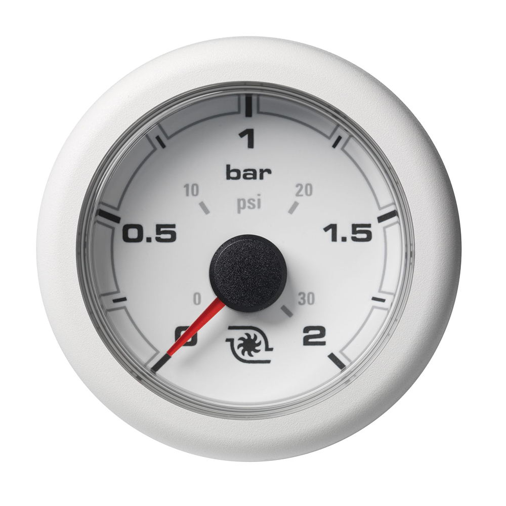 Veratron 52MM (2-1/16") OceanLink Boost Pressure Gauge - 2 Bar/30PSI - White Dial & Bezel - Image 2
