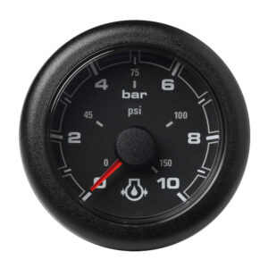 Alternative view of Veratron 52MM (2-1/16") OceanLink Engine Oil Pressure Gauge -10 Bar/150 PSI - Black Dial & Bezel