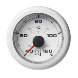 Alternative view of Veratron 52MM (2-1/16") OceanLink Coolant Temperature Gauge - 120°C/250°F - White Dial & Bezel