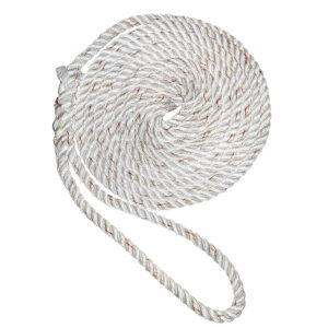 Alternative view of New England Ropes 3/4" Premium 3-Strand Dock Line - White w/Tracer - 50'