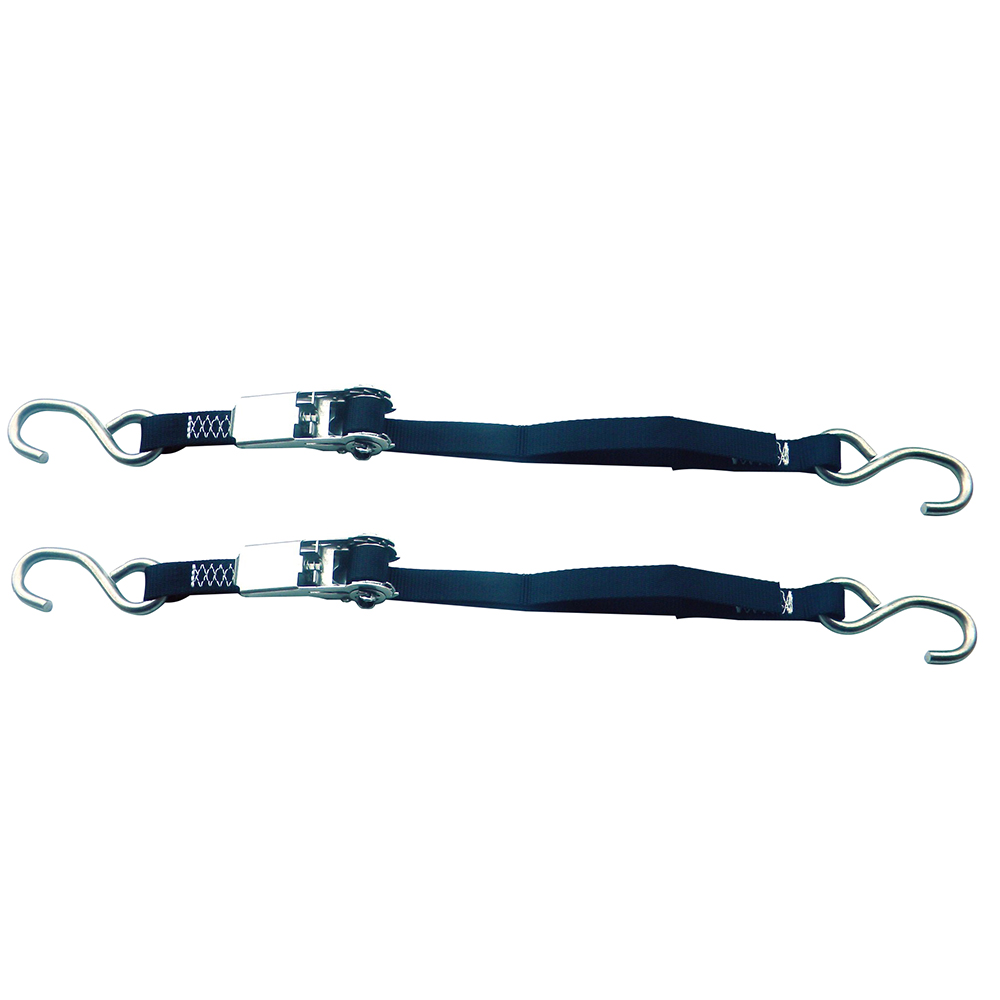 Rod Saver Stainless Steel Ratchet Tie-Down - 1" x 3' - Pair - Image 2