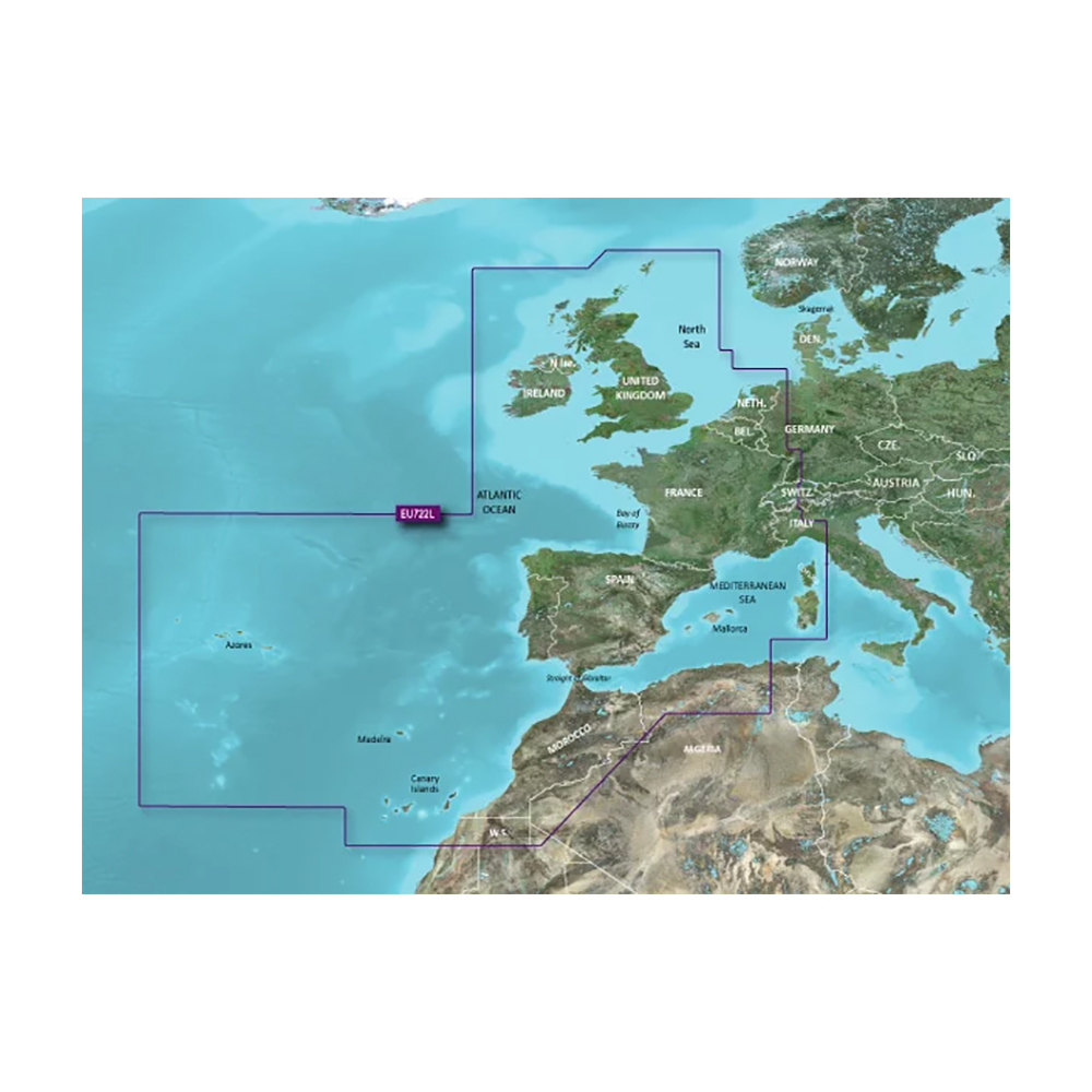 Garmin VEU722L Europe Atlantic Coast BlueChart® g3 Vision® - Image 2