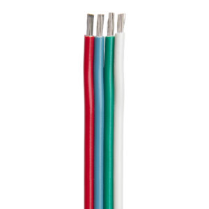 Alternative view of Ancor Flat Ribbon Bonded RGB Cable 16/4 AWG - Red, Light Blue, Green & White - 100'