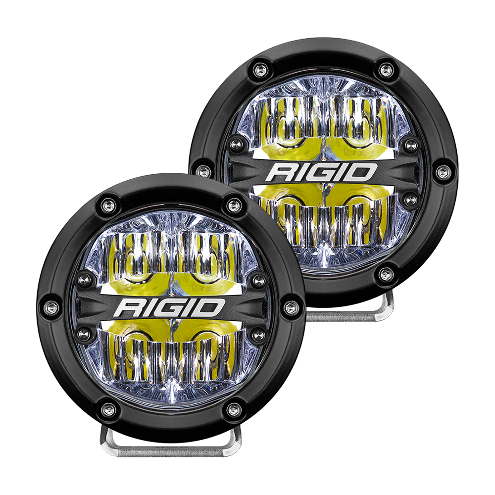 RIGID Industries 360-Series 4" LED Off-Road Fog Light Drive Beam w/White Backlight - Black Housing - Image 3