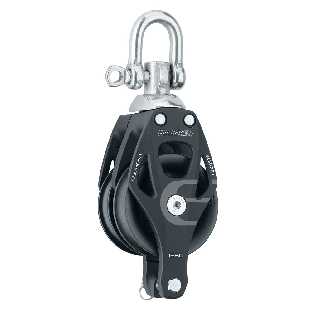 Harken 60mm Double Aluminum Element Block w/Swivel & Becket - Image 2