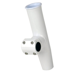 Alternative view of C.E. Smith Adjustable Mid Mount Rod Holder - 1.66" or 1-1/2" OD - White Powder Coat Aluminum with Sleeve & Hex Key