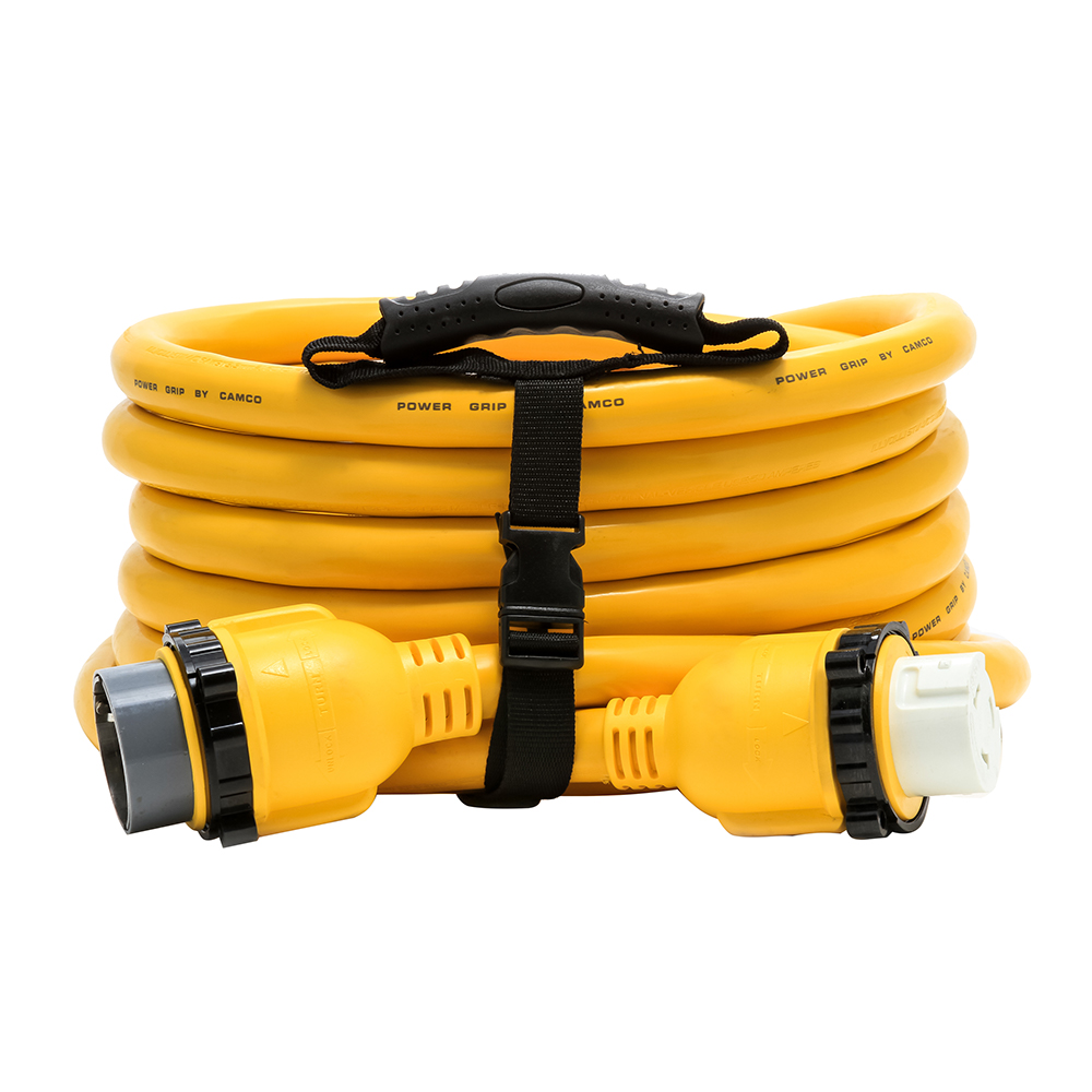 Camco 50 Amp Power Grip Marine Extension Cord - 25' M-Locking/F-Locking Adapter - Image 2