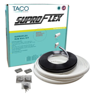 Alternative view of TACO SuproFlex Rub Rail Kit - White w/Flex Chrome Insert - 1.6"H x .78"W x 60'L