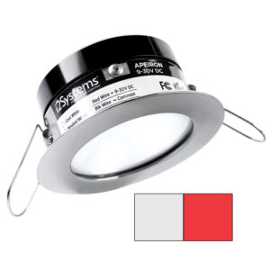 Alternative view of i2Systems Apeiron PRO A503 - 3W Spring Mount Light - Round - Cool White & Red - Brushed Nickel Finish