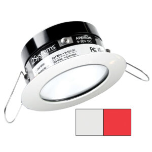 Alternative view of i2Systems Apeiron PRO A503 - 3W Spring Mount Light - Round - Cool White & Red - White Finish