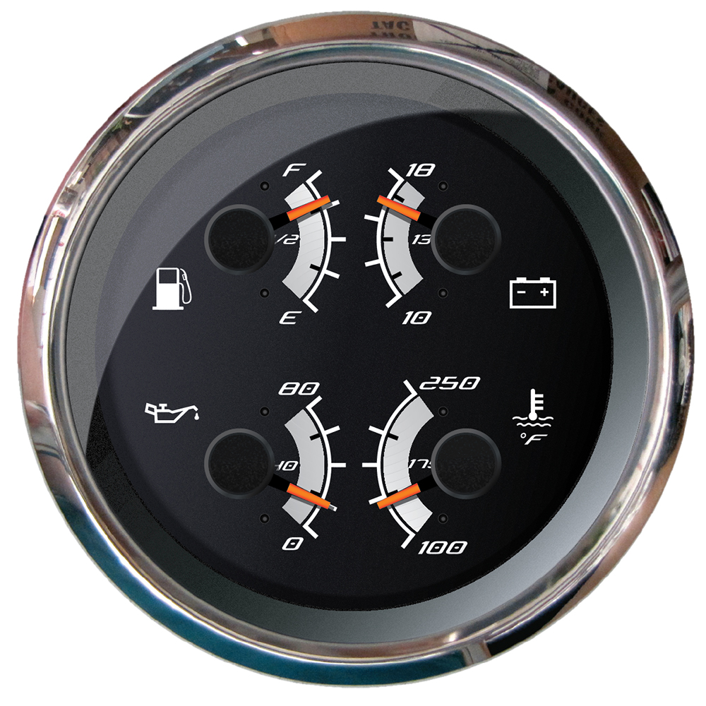Faria Platinum 4" Multi-Function - Fuel, Oil, Volt & Water Temperature - Image 2