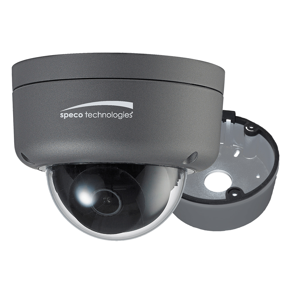 Speco 2MP Ultra Intensifier® HD-TVI Dome Camera 3.6mm Lens - Dark Grey Housing w/Included Junction Box - Image 2