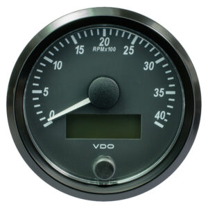 Alternative view of VDO SingleViu 80mm (3-1/8") Tachometer - 4,000 RPM
