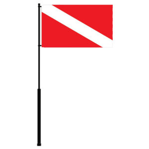 Alternative view of Mate Series Flag Pole - 36" w/Dive Flag