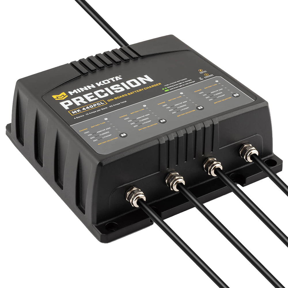 Minn Kota On-Board Precision Charger MK-440 PCL 4 Bank x 10 AMP LI Optimized Charger - Image 2