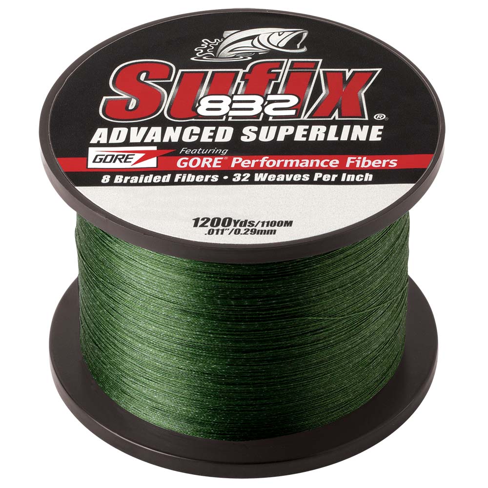 Sufix 832® Advanced Superline® Braid - 6lb - Low-Vis Green - 1200 yds - Image 2