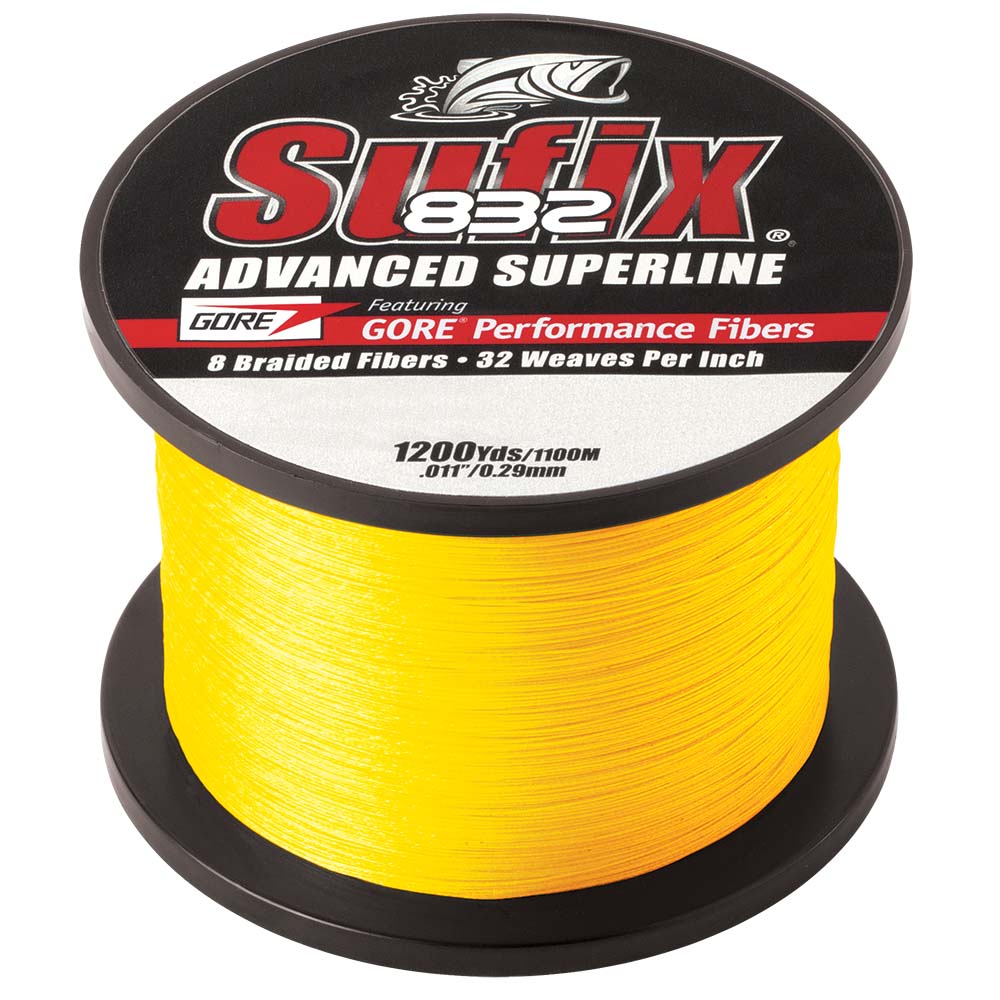 Sufix 832® Advanced Superline® Braid - 30lb - Hi-Vis Yellow - 1200 yds - Image 2