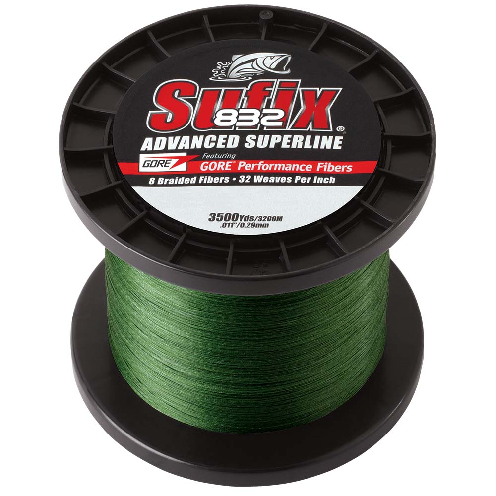 Sufix 832® Advanced Superline® Braid - 30lb - Low-Vis Green - 3500 yds - Image 2