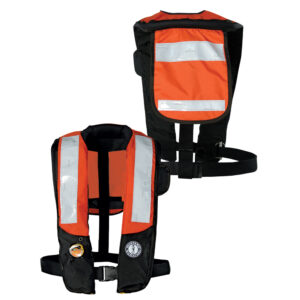 Alternative view of Mustang HIT Inflatable PDF w/SOLAS Reflective Tape - Orange/Black - Automatic/Manual