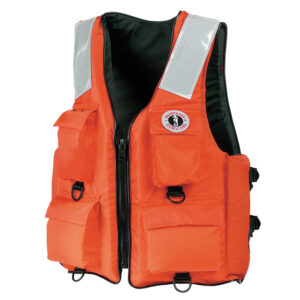Alternative view of Mustang 4-Pocket Flotation Vest - Orange - Medium