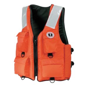 Alternative view of Mustang 4-Pocket Flotation Vest - Orange - XXXL - 7XL