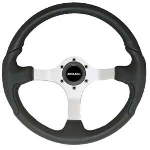 Alternative view of Uflex Nisida Steering Wheel 13.8" - Black Polyurethane Grip w/Black Aluminum Spokes