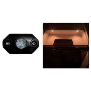 Alternative view of Black Oak Rock Accent Light - Amber - Black Housing