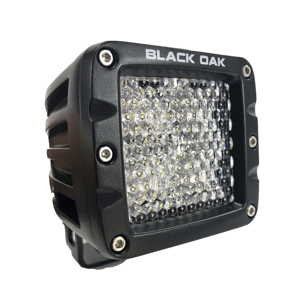 Black Oak 2" LED Pod Light - Diffused Optics - Black Housing - Pro Series 3.0 - Image 2