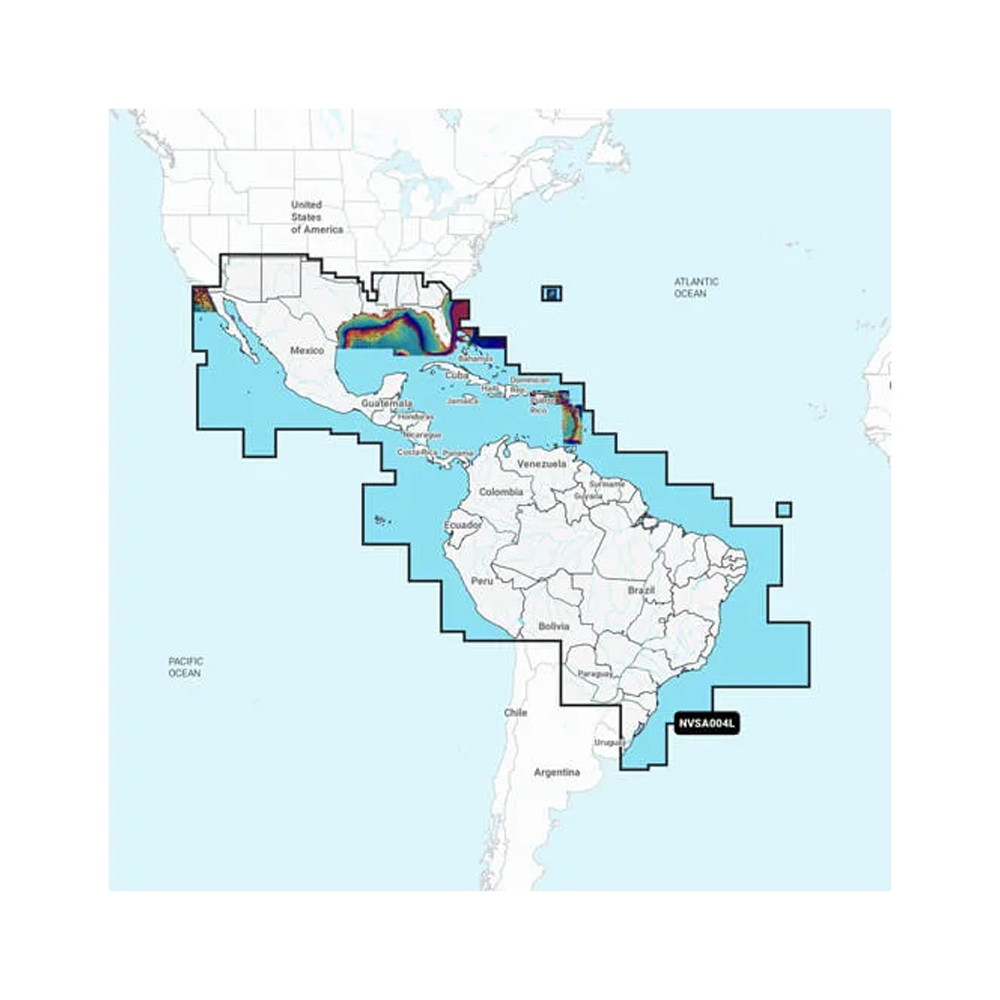 Garmin Navionics Vision+™ NVSA004L -Mexico, the Caribbean to Brazil - Inland & Coastal Marine Charts - Image 2