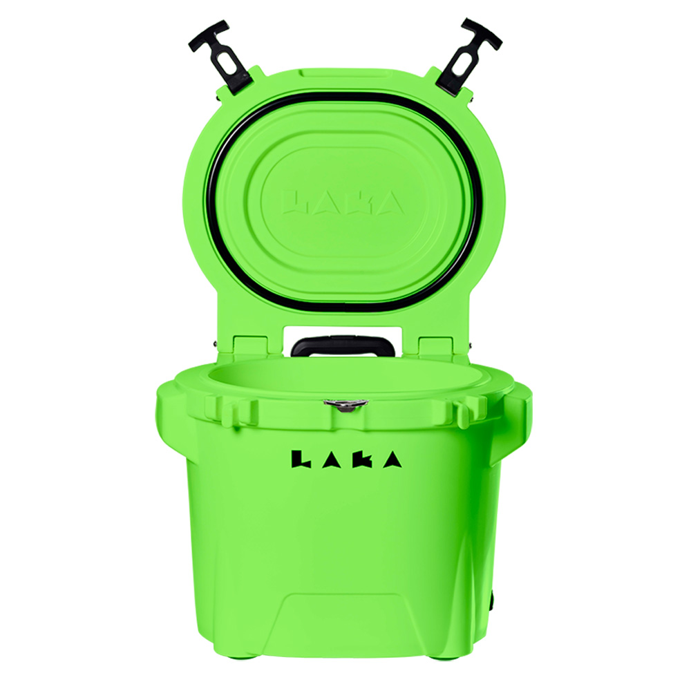 LAKA Coolers 30 Qt Cooler w/Telescoping Handle & Wheels - Lime Green - Image 2