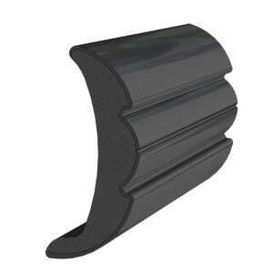 Alternative view of TACO Rigid Vinyl Flex-Core Rub Rail 2" x 7/8" - Black 60'