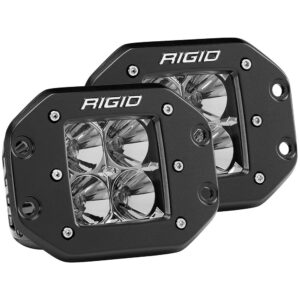 Alternative view of RIGID Industries D-Series PRO Flood Flush Mount Black Light - Pair