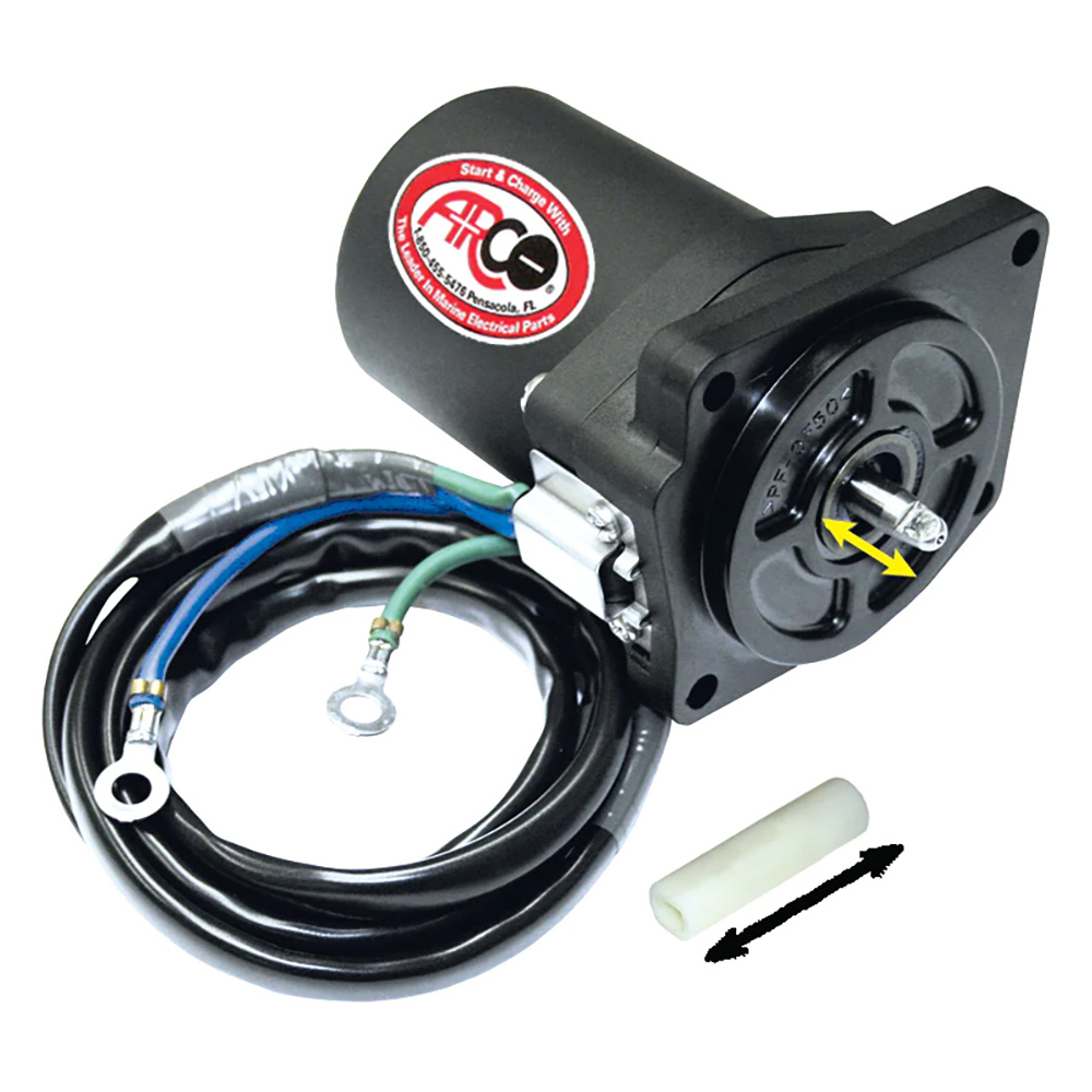 ARCO Marine Replacement Outboard Tilt Trim Motor - Yamaha-4 Bolt, 5/8" Flat Blade Shaft - Image 2