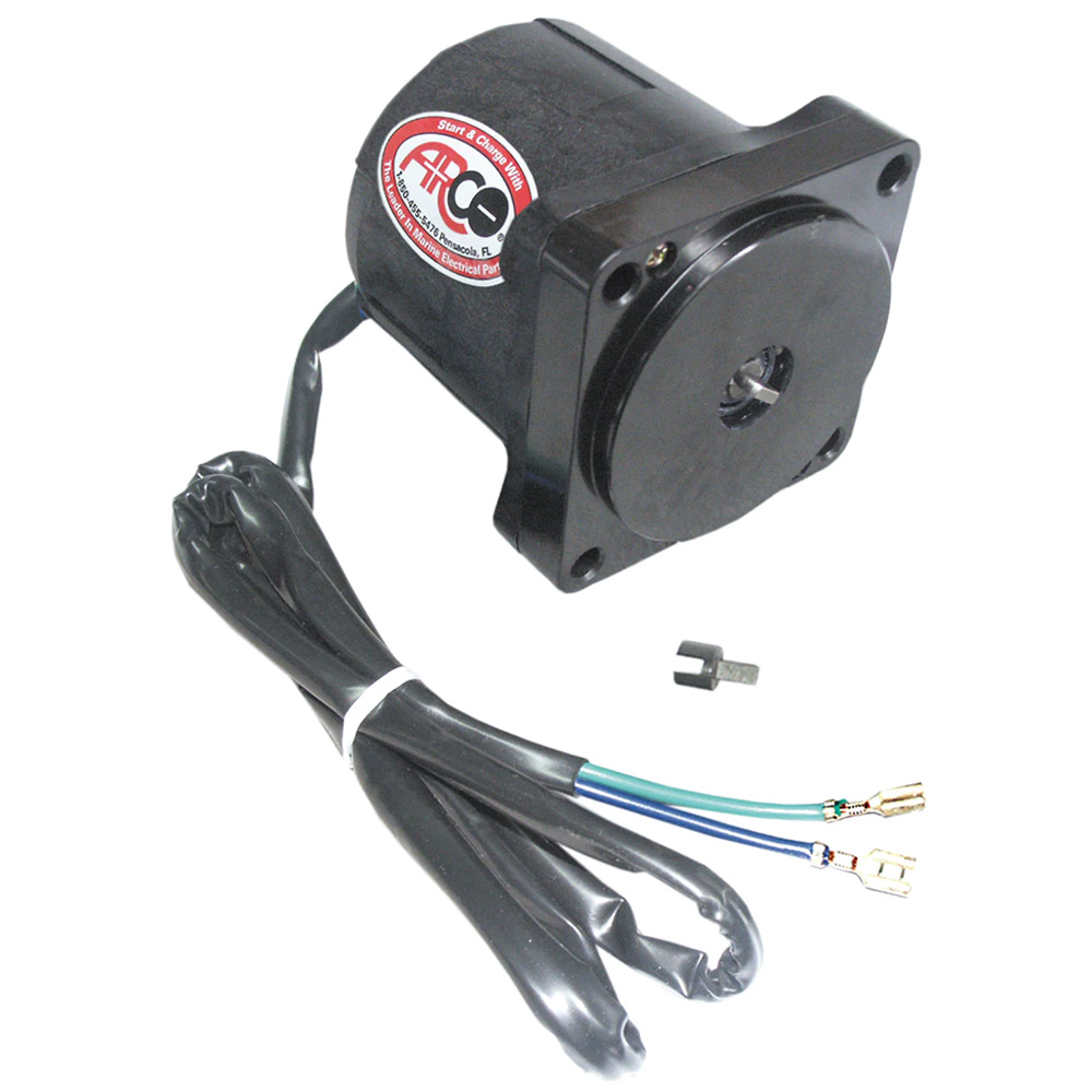 ARCO Marine Replacement Johnson/Evinrude Tilt Trim Motor - 2-Wire, 4 Bolt, Flat Blade Shaft - Image 2