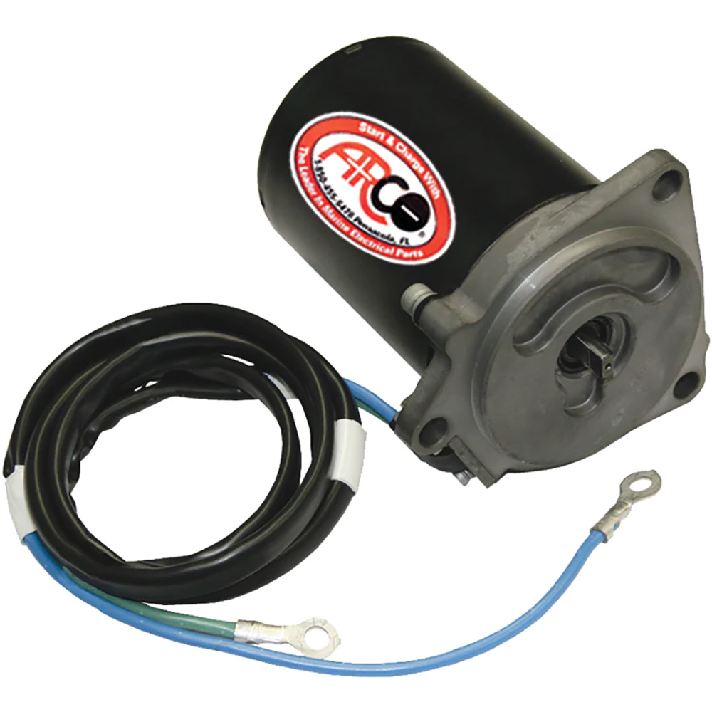 ARCO Marine Replacement Outboard Tilt Trim Motor - Yamaha, 2-Wire, 3 Bolt, Flat Blade Shaft - Image 2