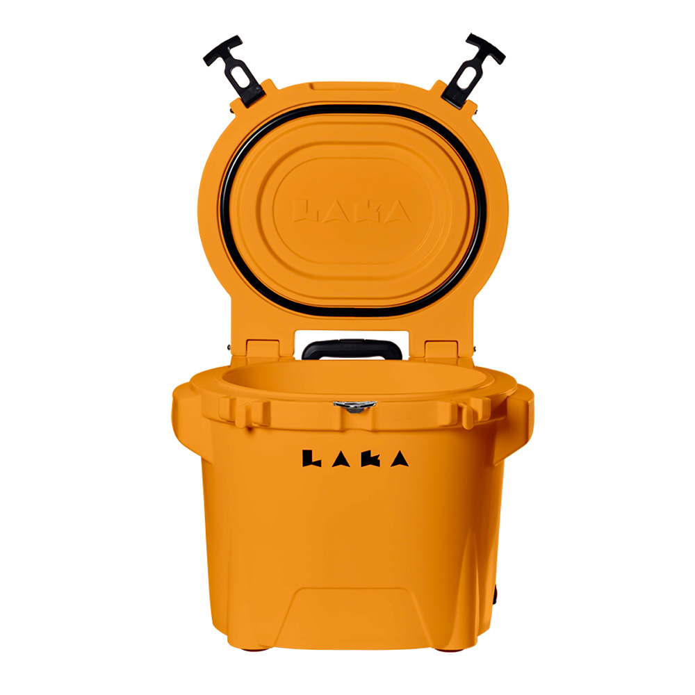 LAKA Coolers 30 Qt Cooler w/Telescoping Handle & Wheels - Orange - Image 2