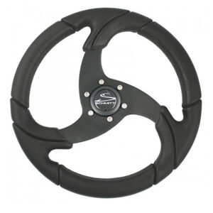 Alternative view of Schmitt Marine Folletto 14.2" Wheel - Black Polished Polyurethane - 3/4" Tapered Shaft w/Black Center Cap