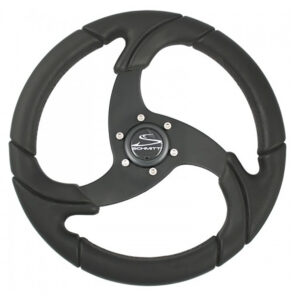 Alternative view of Schmitt Marine Folletto 14.2" Wheel - Black Polyurethane - 3/4" Tapered Shaft w/Black Center Cap