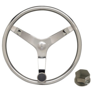 Alternative view of Uflex - V46 - 13.5" Stainless Steel Steering Wheel w/Speed Knob & Chrome Nut