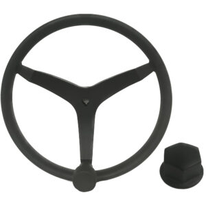 Alternative view of Uflex - V46 - 13.5" Stainless Steel Steering Wheel w/Speed Knob & Chrome Nut - Black