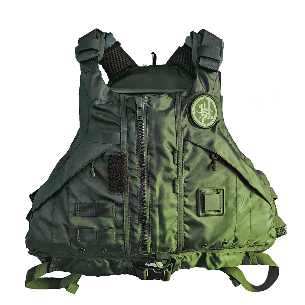 First Watch AV-1000 Kayak Style Duty PFD - Green - XS/S - Image 2