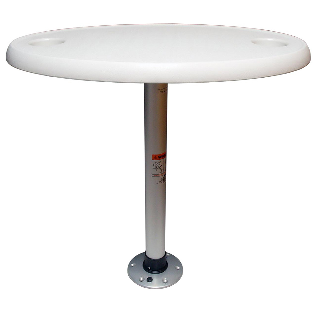 Springfield White Oval Table Package - 18" x 30" Threadlock - Image 2