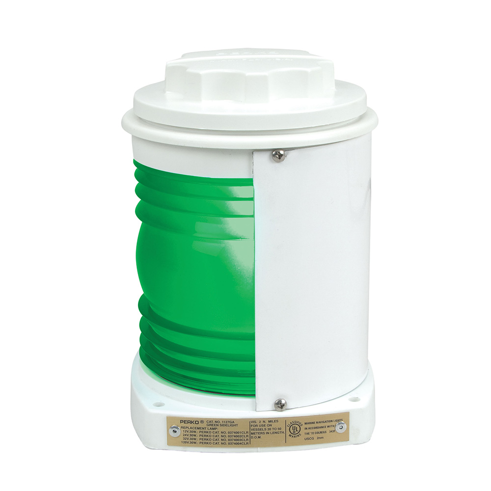 Perko White Plastic Green Side Light - Image 2